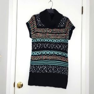 Turtle neck sweater dress vest